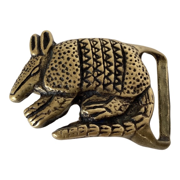 Trinity Buckle Company Other - Solid Brass Armadillo Unisex Belt Buckle Western Style Trinity Buckle Co Vintage